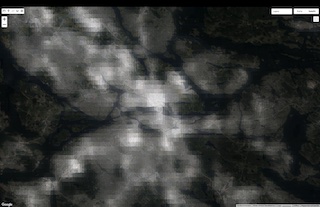 Förhandsvy av karta med satellitbilder och utan etiketter