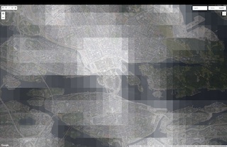 Förhandsvy av karta med satellitbilder och utan etiketter