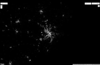 Förhandsvy av karta utan satellitbilder och etiketter