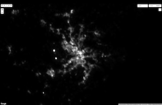 Förhandsvy av karta utan satellitbilder och etiketter