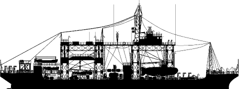 Russian Navy salvage ship, Kommuna-class silhouette